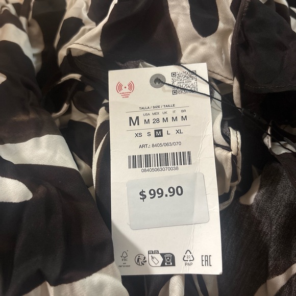 Halter Zebra-Print Maxi Dress in Black & White - Picture 6 of 6